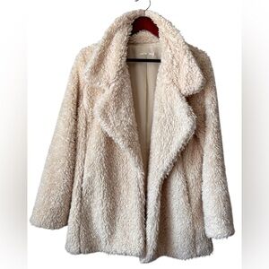 TULAROSA x Revolve Violet Shag Coat Cream Size Medium